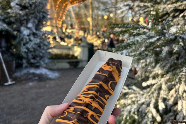 Winter efteling wafel op stok